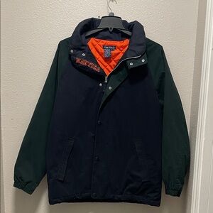 RARE VTG 90s Nautica Challenge J-Class Jacket | Hidden Hood | Orange Quilt